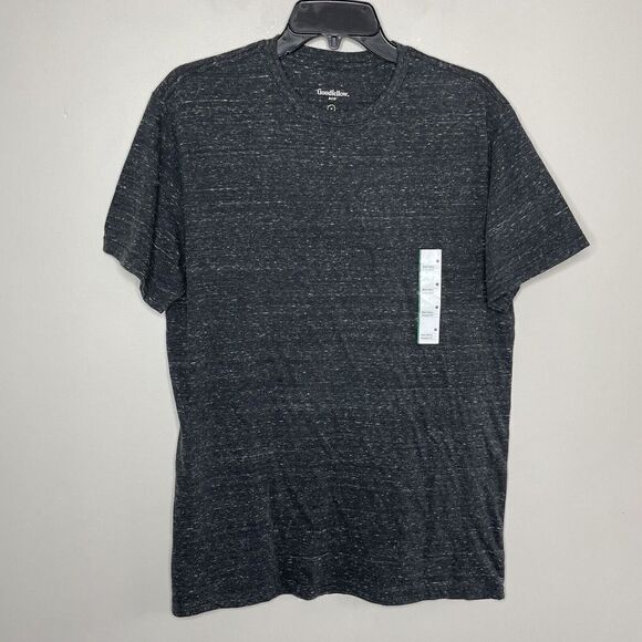 GOODFELLOW Mens Heather Gray T-Shirt NEW Medium M Cotton-Blend Standard-Fit - Picture 1 of 6